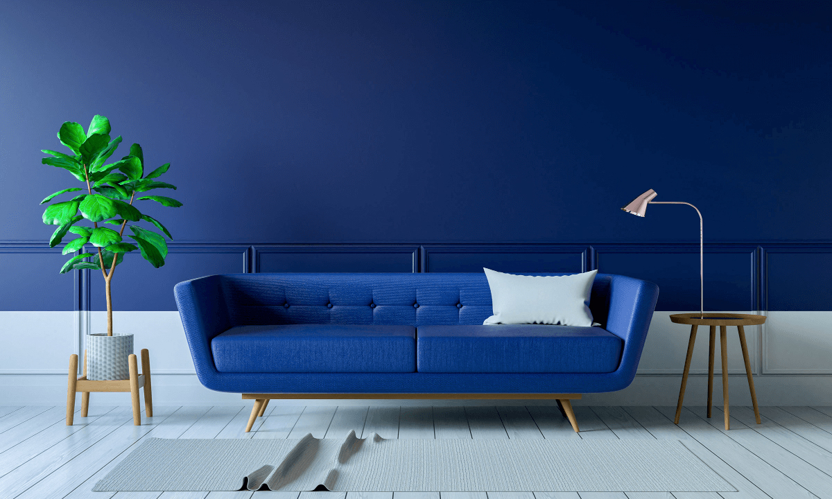 blue Monocromatic Color Schemes for interiors