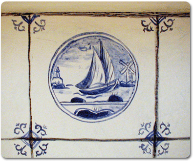 blue and white delft tiles