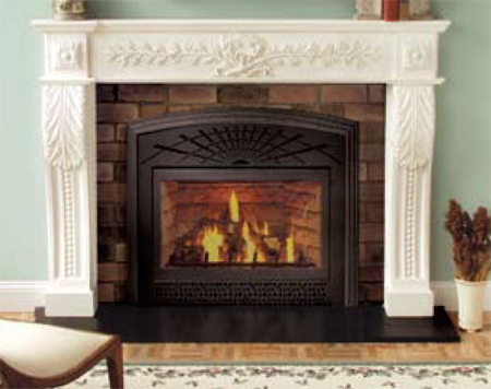 Renaissance decorative plaster fireplace mantle