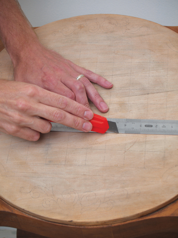 how to create a painted inlay game table