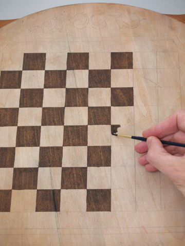 how to make a painted game table