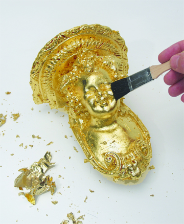 how to apply gold leaf