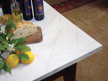 painted cararra marble