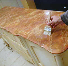 How to paint faux marble