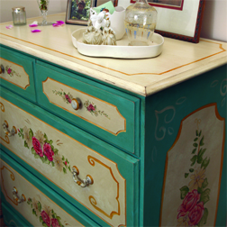 French Country Floral Dresser
