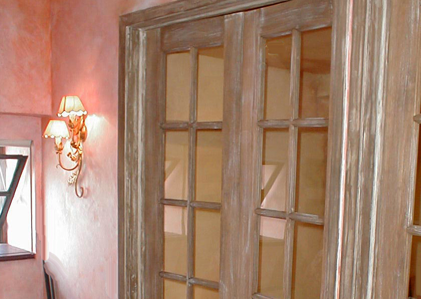 rustic weathered wood faux finish