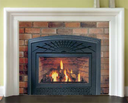 art deco fireplace mantle