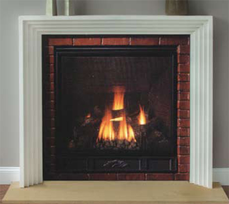 art deco fireplace mantle
