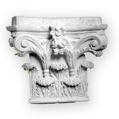 Historic plaster column capital