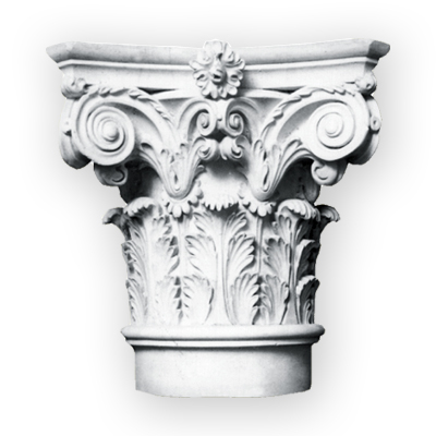 restoration of plaster column capital