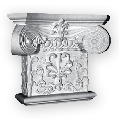 Ornamental plaster cast capital