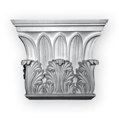 Decorative plaster column capital