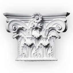 Plaster capitals and columns