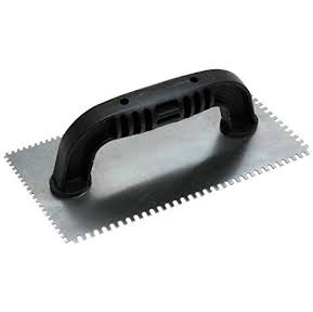 trowels for applying tile and linoluem