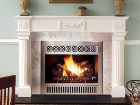 Georgian style plaster fireplace mantle
