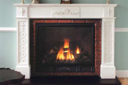 Victorian plaster fireplace mantle