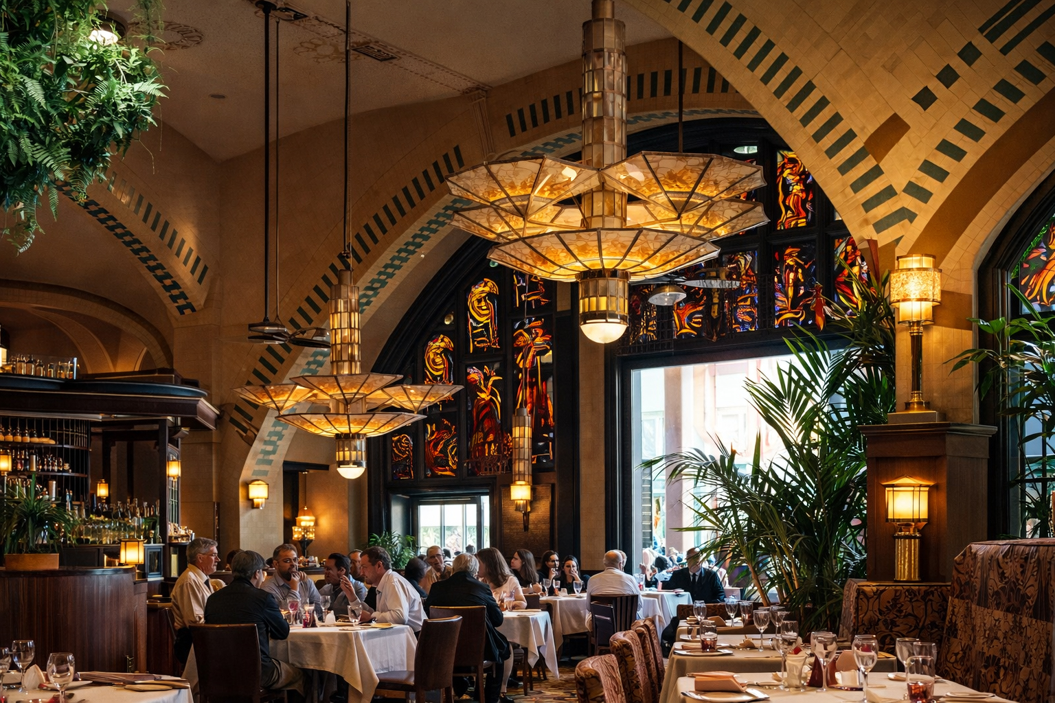 Art Deco Style restaurant interior