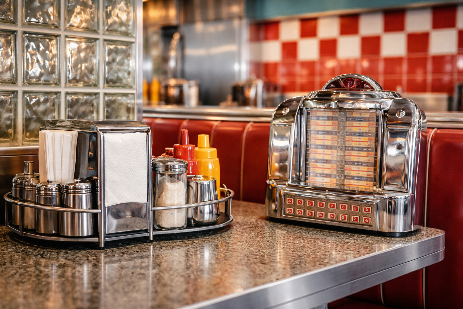 diner style interior details