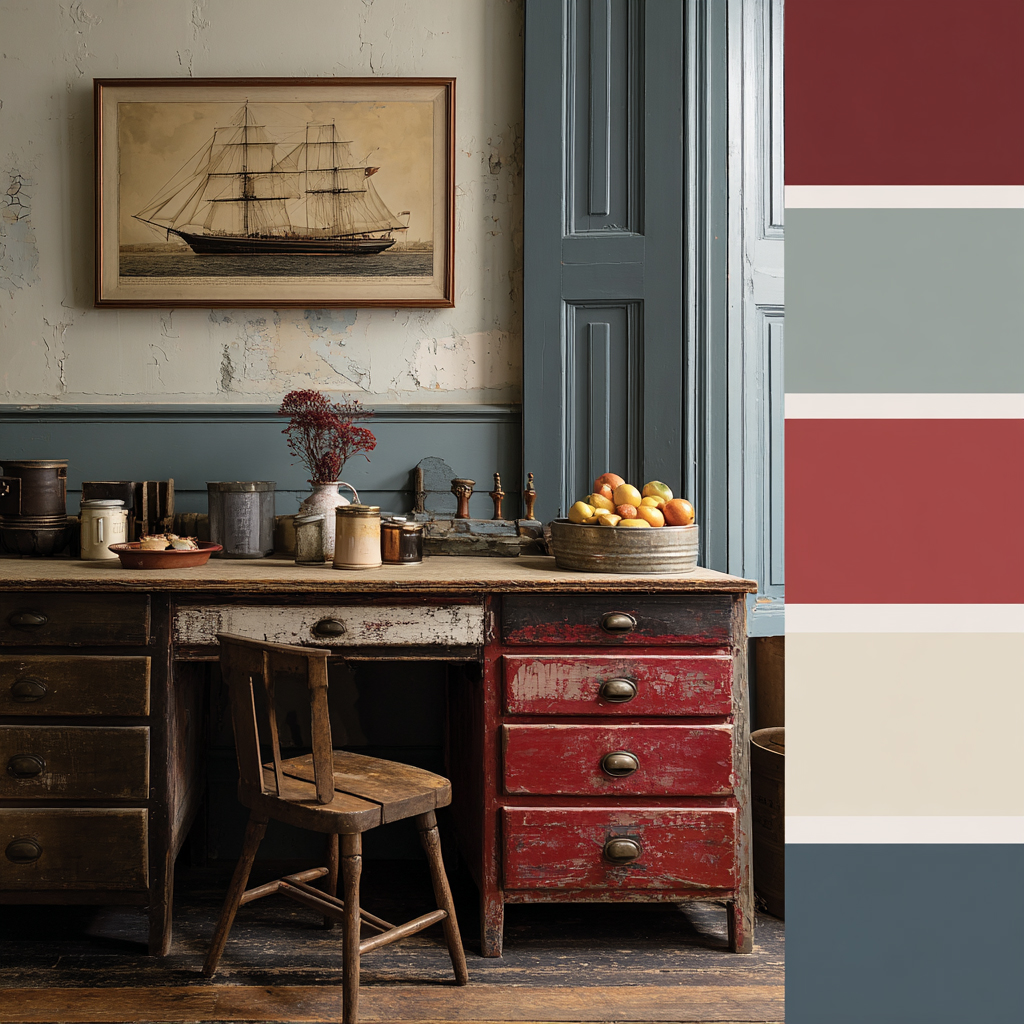 Early American style design interior