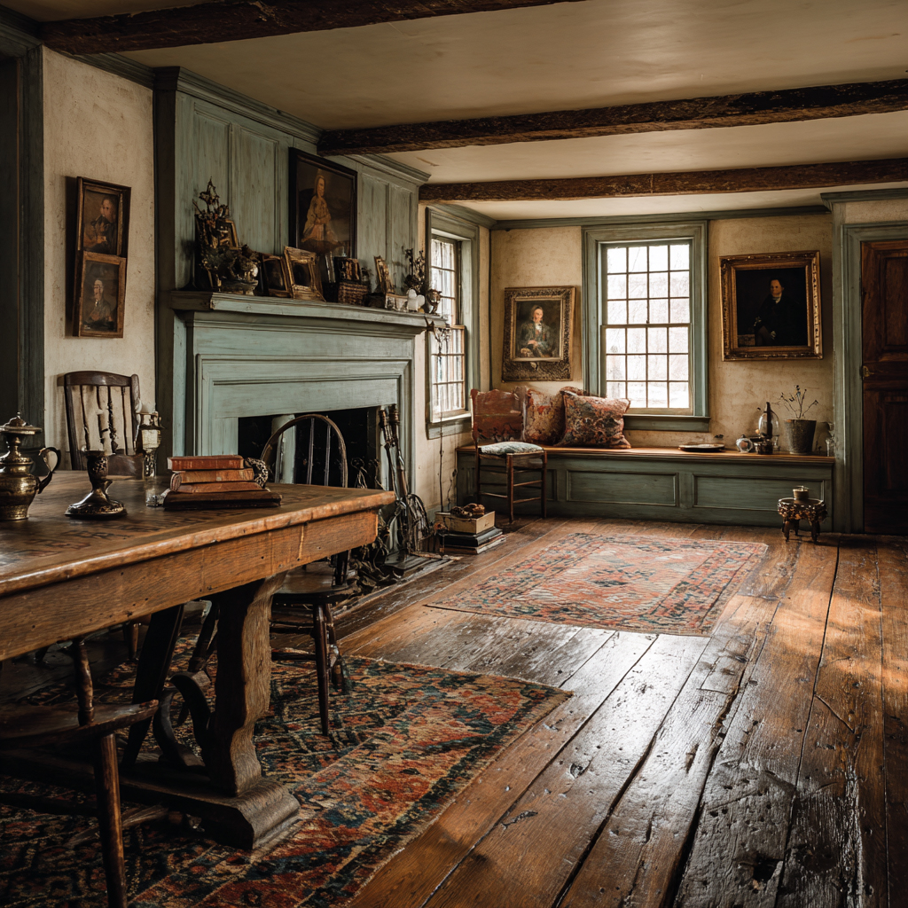 Early American folk interior detail