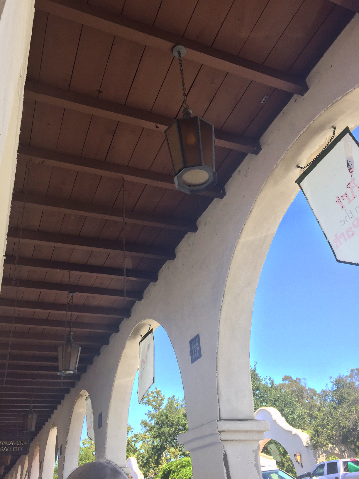 mission style ceiling details